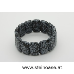 Armband Schneeflocken Obsidian
